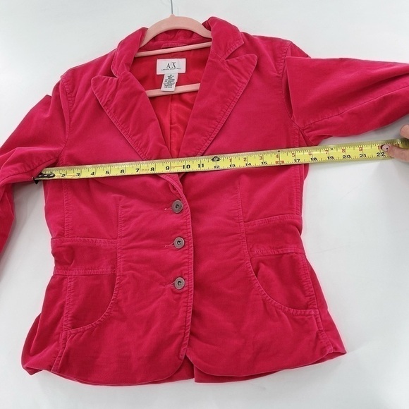 Armani Exchange Jacket Velvet Pink buttons Size M - Picture 9 of 13
